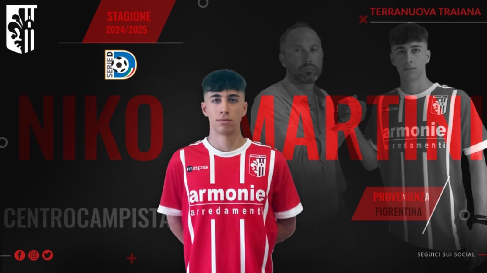 Ufficiale la cessione in prestito di Martini al Terranuova Traiana
