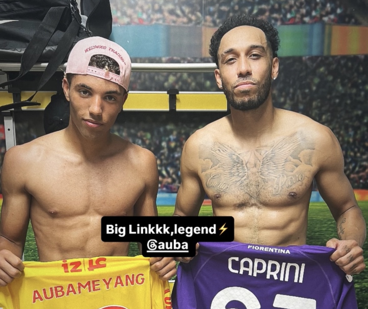 Caprini, in vacanza scambio di maglie con Aubameyang (FOTO)