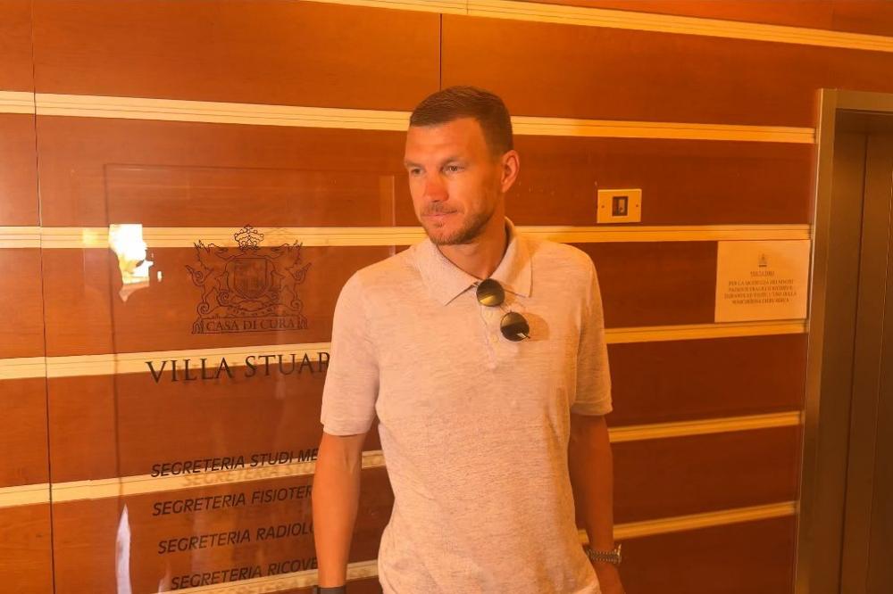 Dzeko, visite mediche in corso a Roma (VIDEO VI.IT)