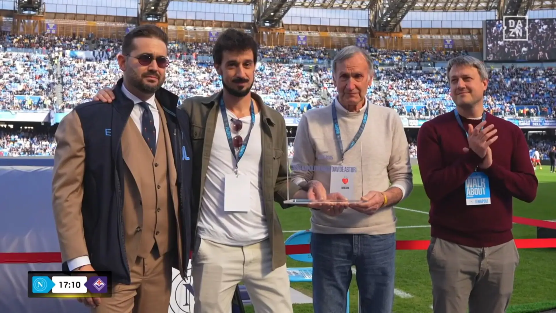 Napoli omaggia Davide Astori: emozione e applausi al Maradona prima della sfida con la Fiorentina