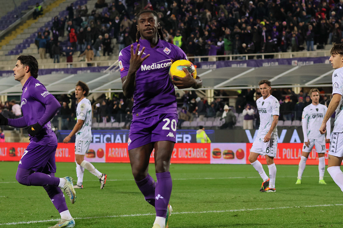 Davanti Kean. Sulla trequarti ancora Beltran e Sottil, più Colpani di Ikoné