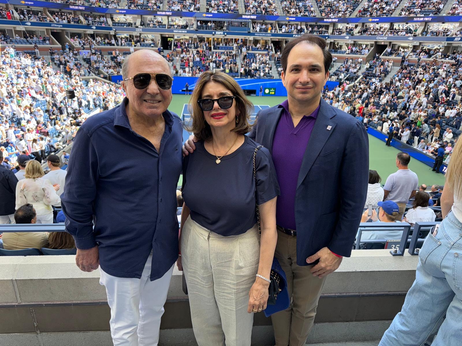 La famiglia Commisso presente alla finale degli US Open (FOTO)