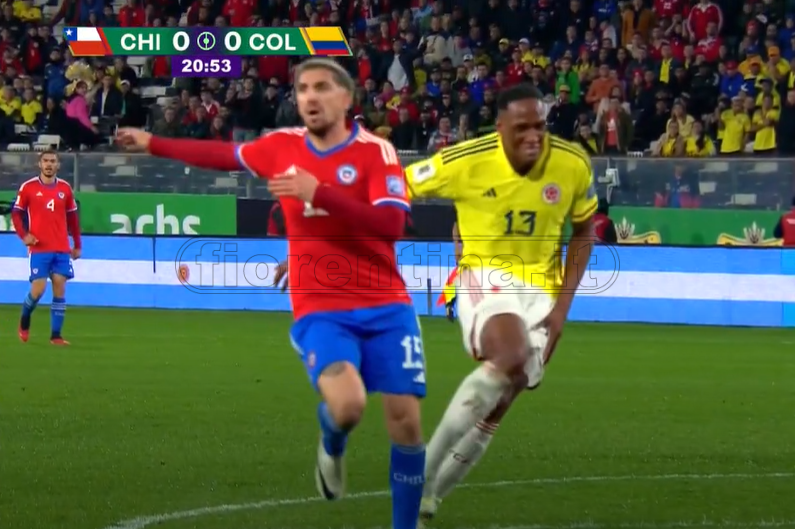 Cile-Colombia, Yerry Mina sostituito dopo 22’ per infortunio