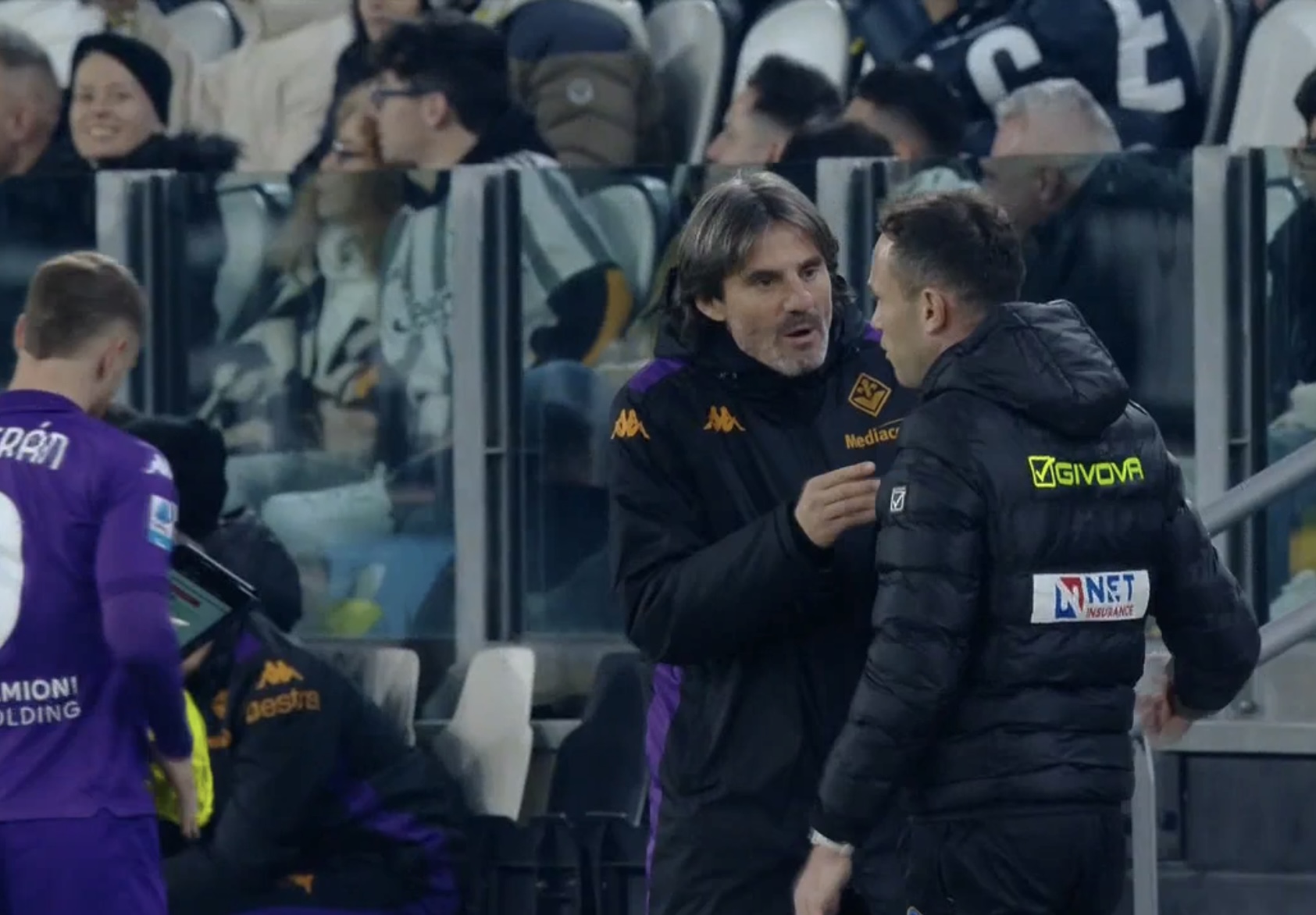 Juve-Fiorentina, espulso Citterio per proteste
