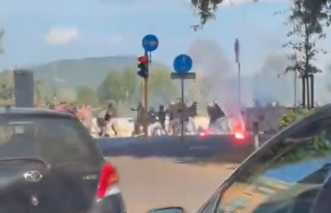 Fiorentina-Montpellier, scontri tra tifosi prima della partita (VIDEO)