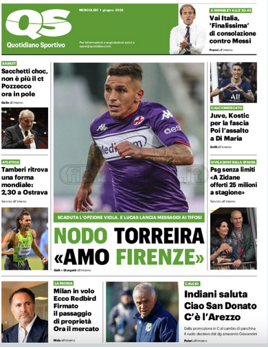 Quotidiani: la prima pagina di Qs, Stadio, Gazzetta, Corriere dello Sport, Tuttosport