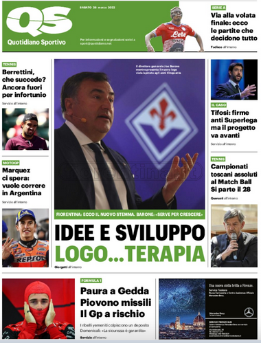 Quotidiani: la prima pagina di Qs, Stadio, Gazzetta, Corriere dello Sport, Tuttosport