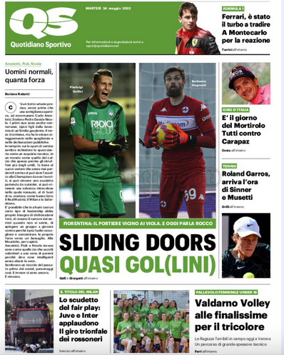Quotidiani: la prima pagina di Qs, Stadio, Gazzetta, Corriere dello Sport, Tuttosport