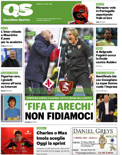 Quotidiani: la prima pagina di Qs, Stadio, Gazzetta, Corriere dello Sport, Tuttosport