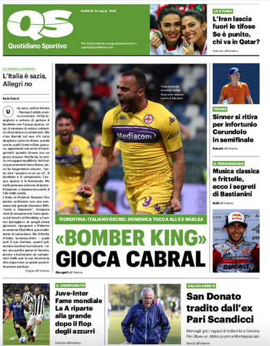 Quotidiani: la prima pagina di Qs, Stadio, Gazzetta, Corriere dello Sport, Tuttosport