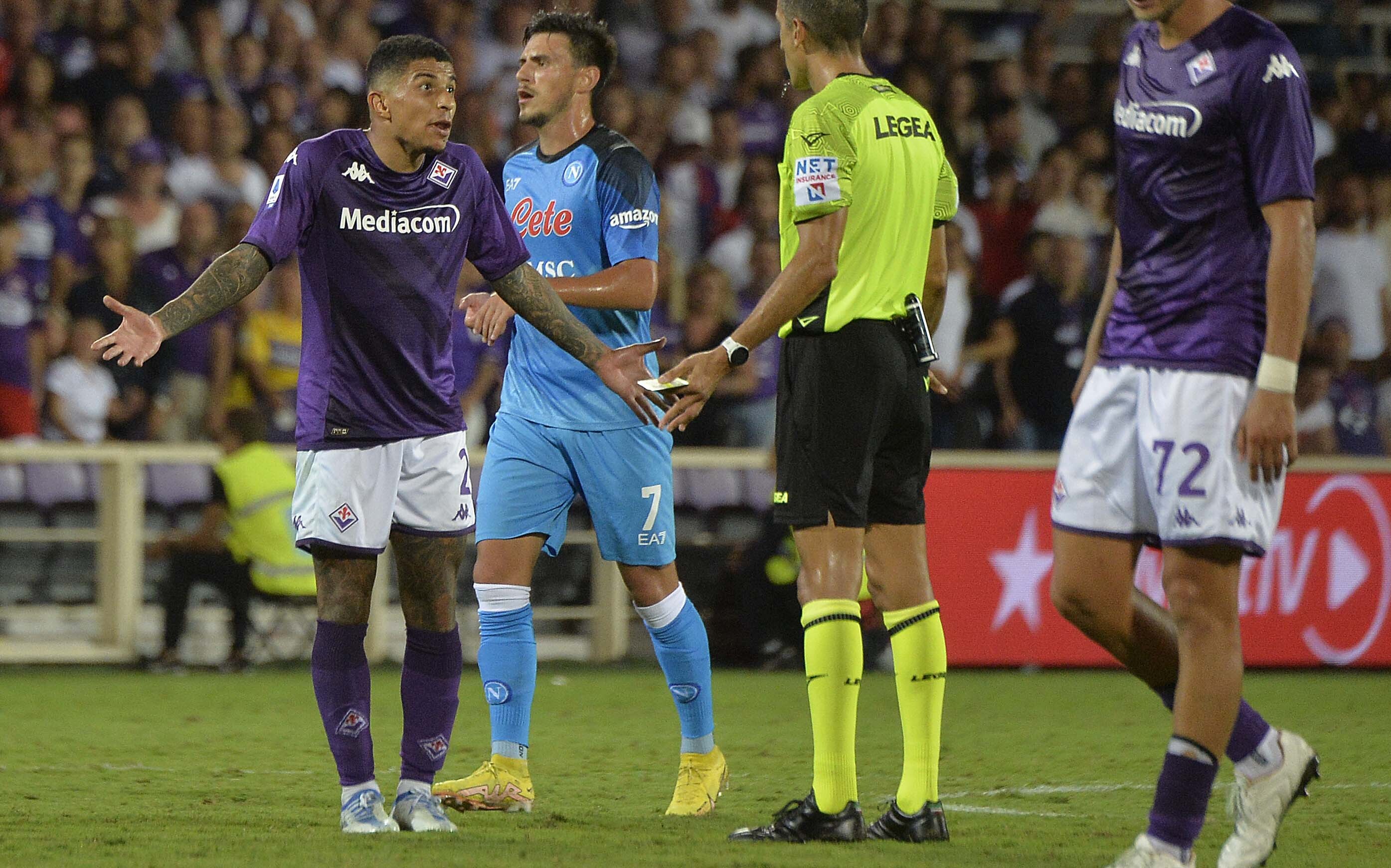 Marinelli, i precedenti dei viola con l'arbitro di Fiorentina-Torino