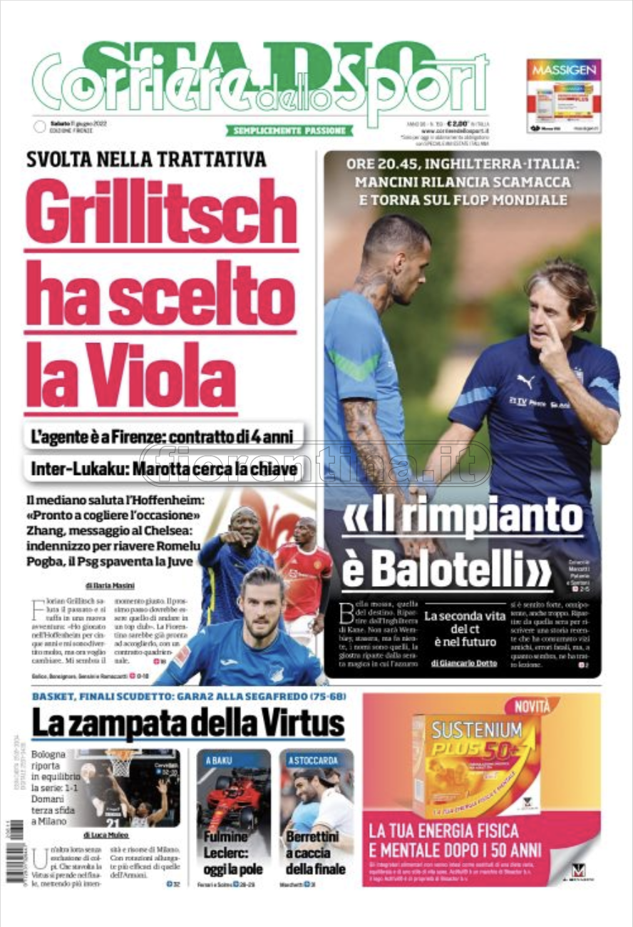 Quotidiani: la prima pagina di Qs, Stadio, Gazzetta, Corriere dello Sport, Tuttosport