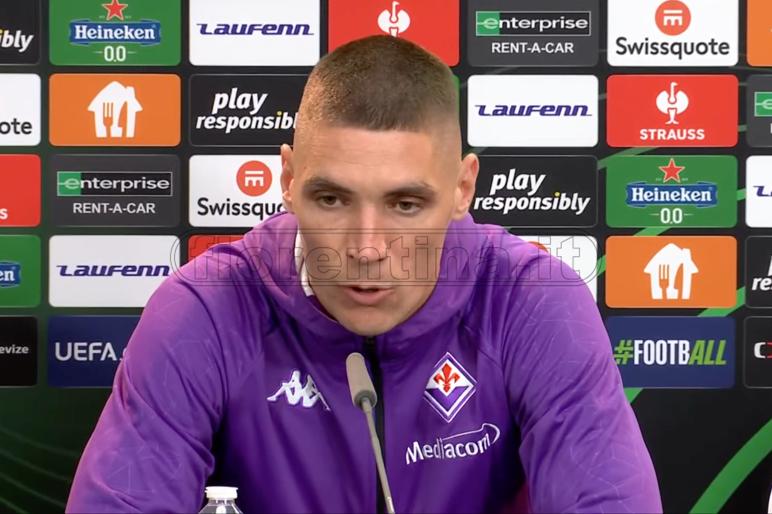 Milenkovic: "Avevamo l'ambizione di arrivare alla doppia finale. Jovic ha tanto da dare"
