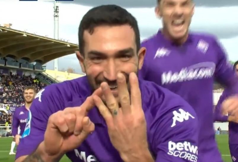 Cataldi porta in vantaggio la Fiorentina contro il Cagliari e dedica il gol a Bove