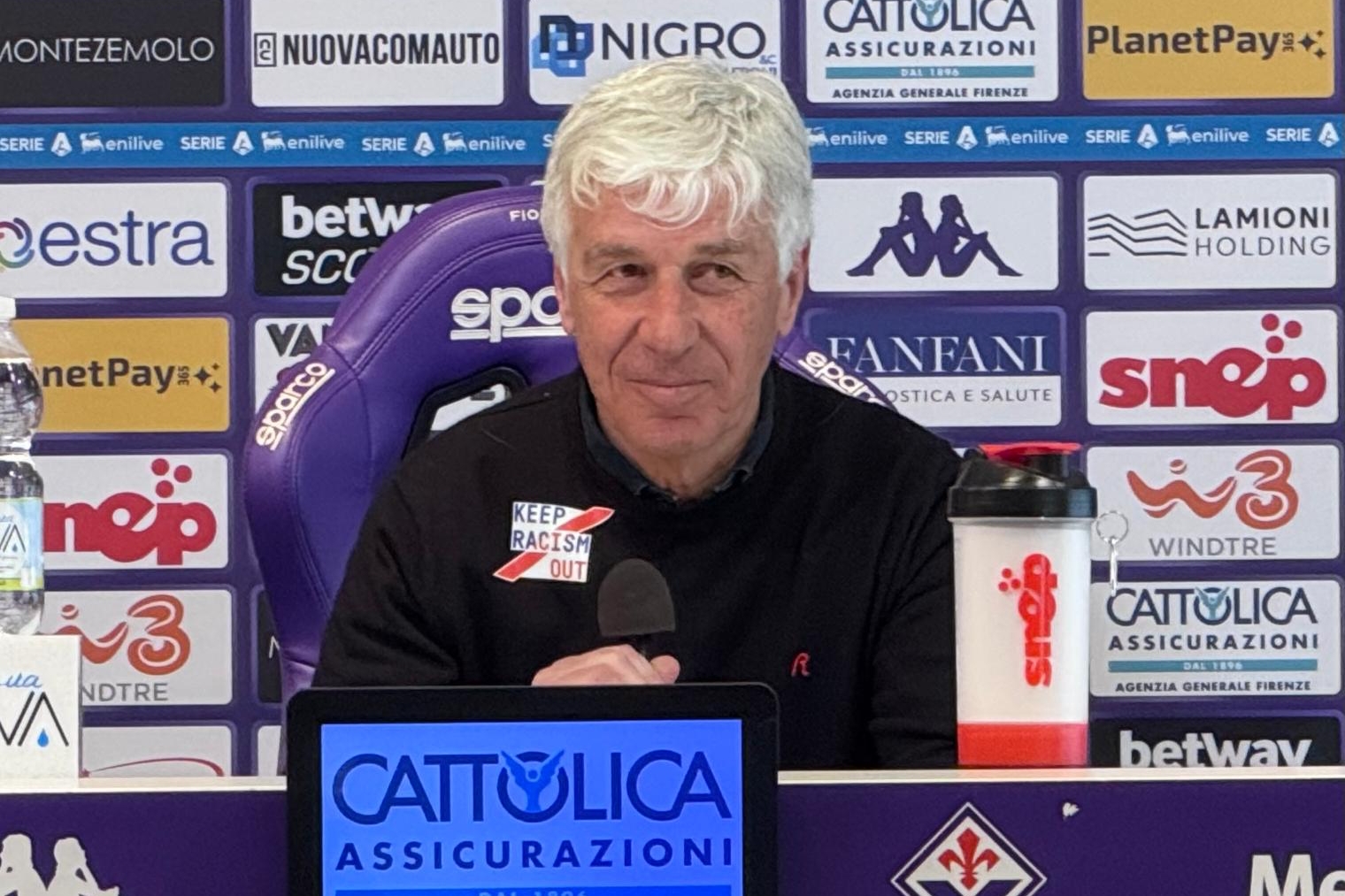 Gasperini (sala stampa): "Gol rocambolesco. Ci giochiamo la Champions anche con i viola"
