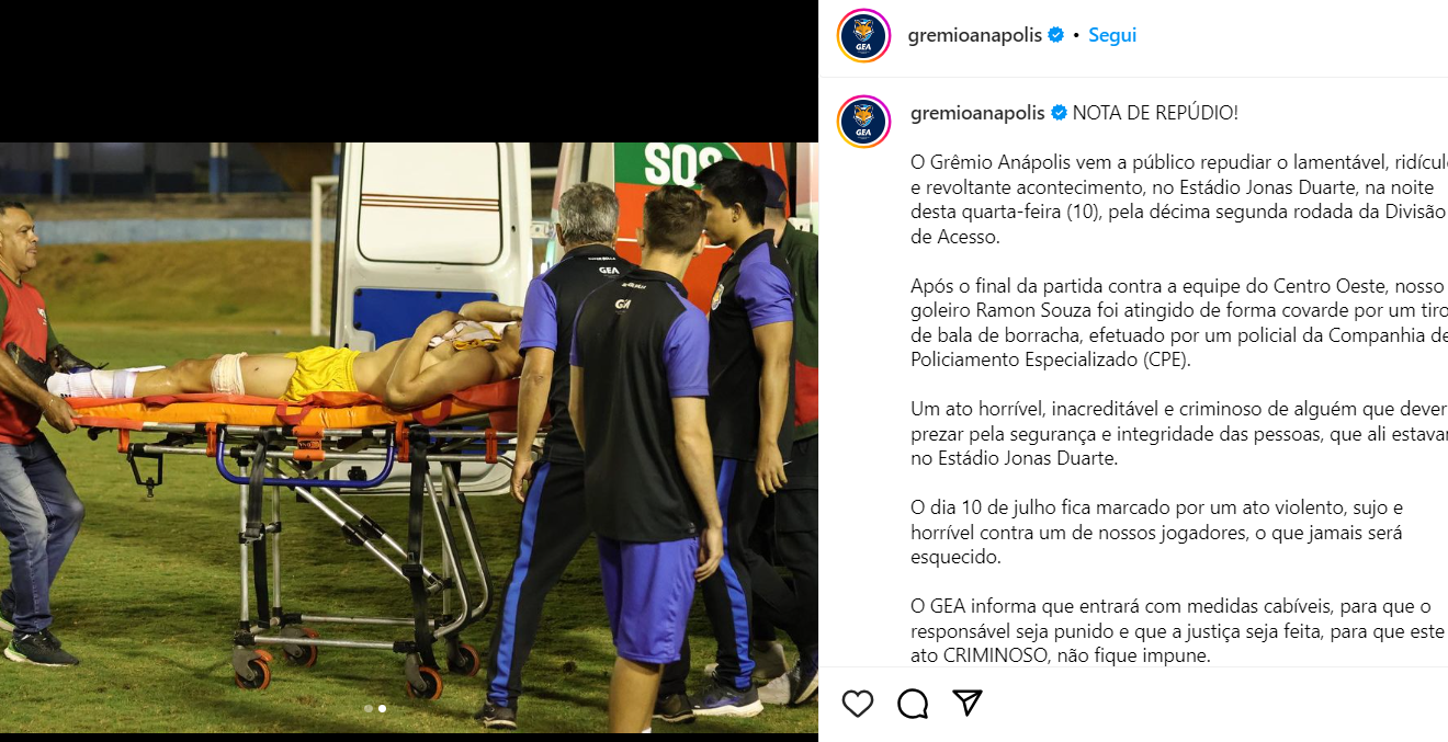 Rissa in campo in Brasile: poliziotto spara alla gamba di un giocatore