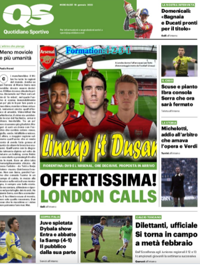 Quotidiani: la prima pagina di Qs, Stadio, Gazzetta, Corriere dello Sport, Tuttosport